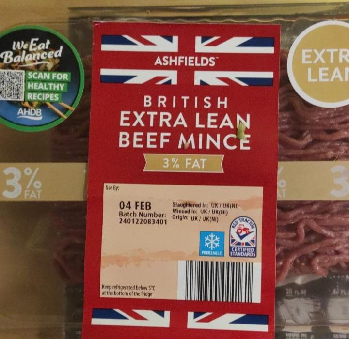 Fotografie - British Extra Lean Beef Mince 3% Fat Ashfields