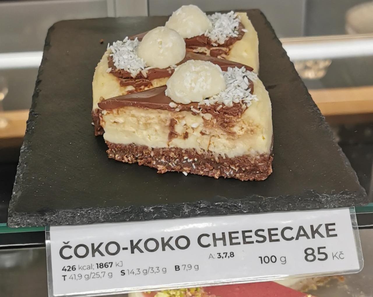 Fotografie - Čoko-koko cheesecake cukrárna BezCukru