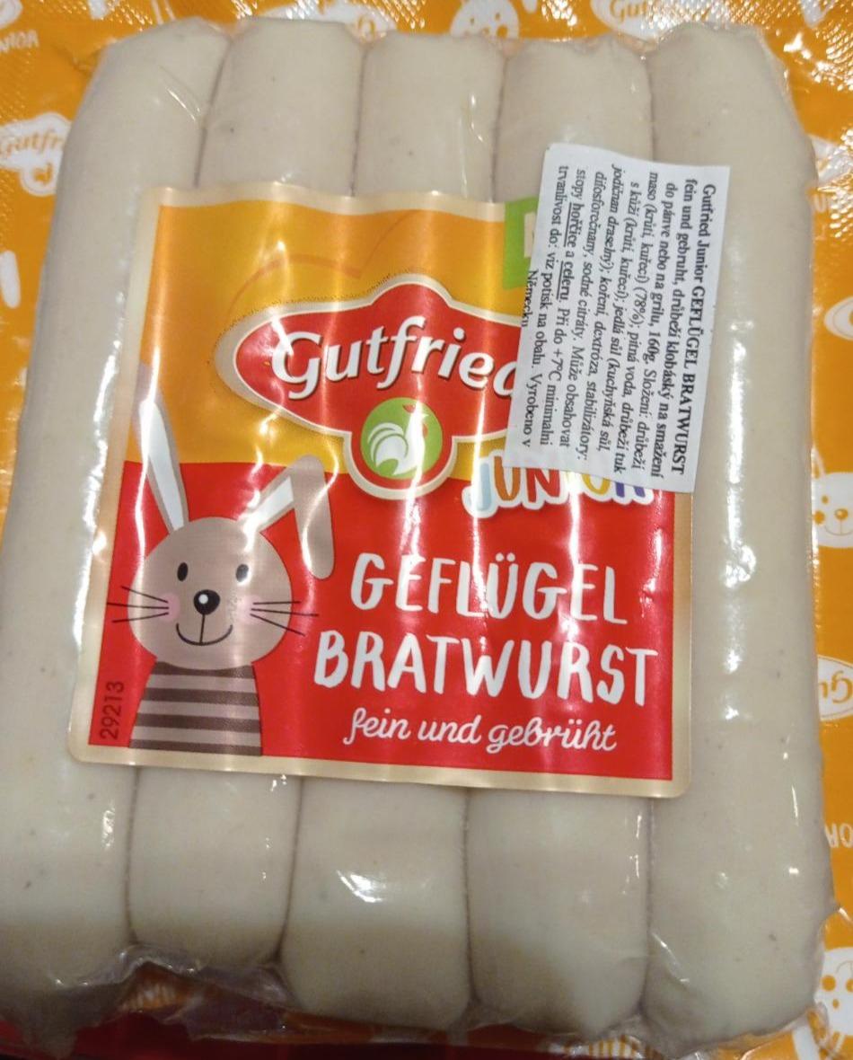 Fotografie - Junior geflügel bratwurst (drůbeží klobásky na smažení) Gutfried