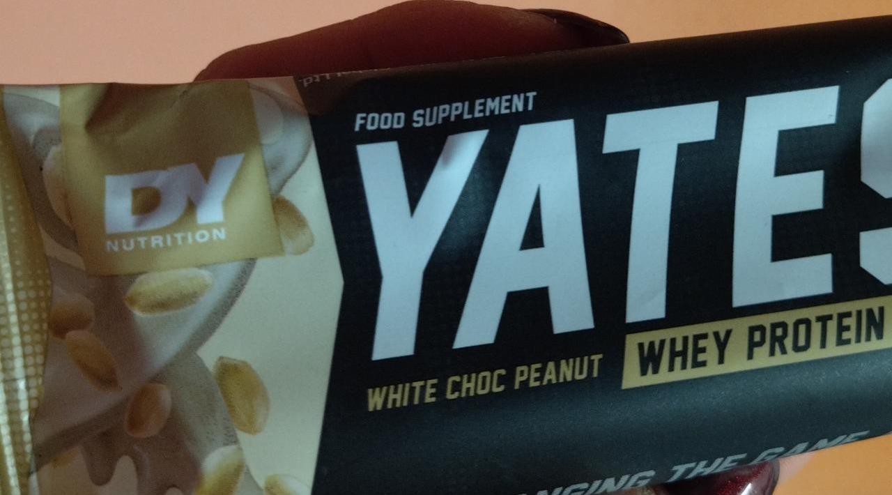 Fotografie - Yates Whey protein bar White choc peanut DY Nutrition