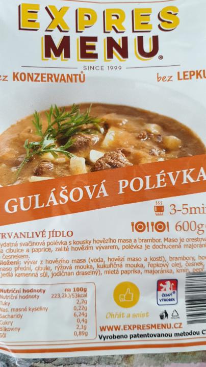 Fotografie - Gulášová polévka Expres menu