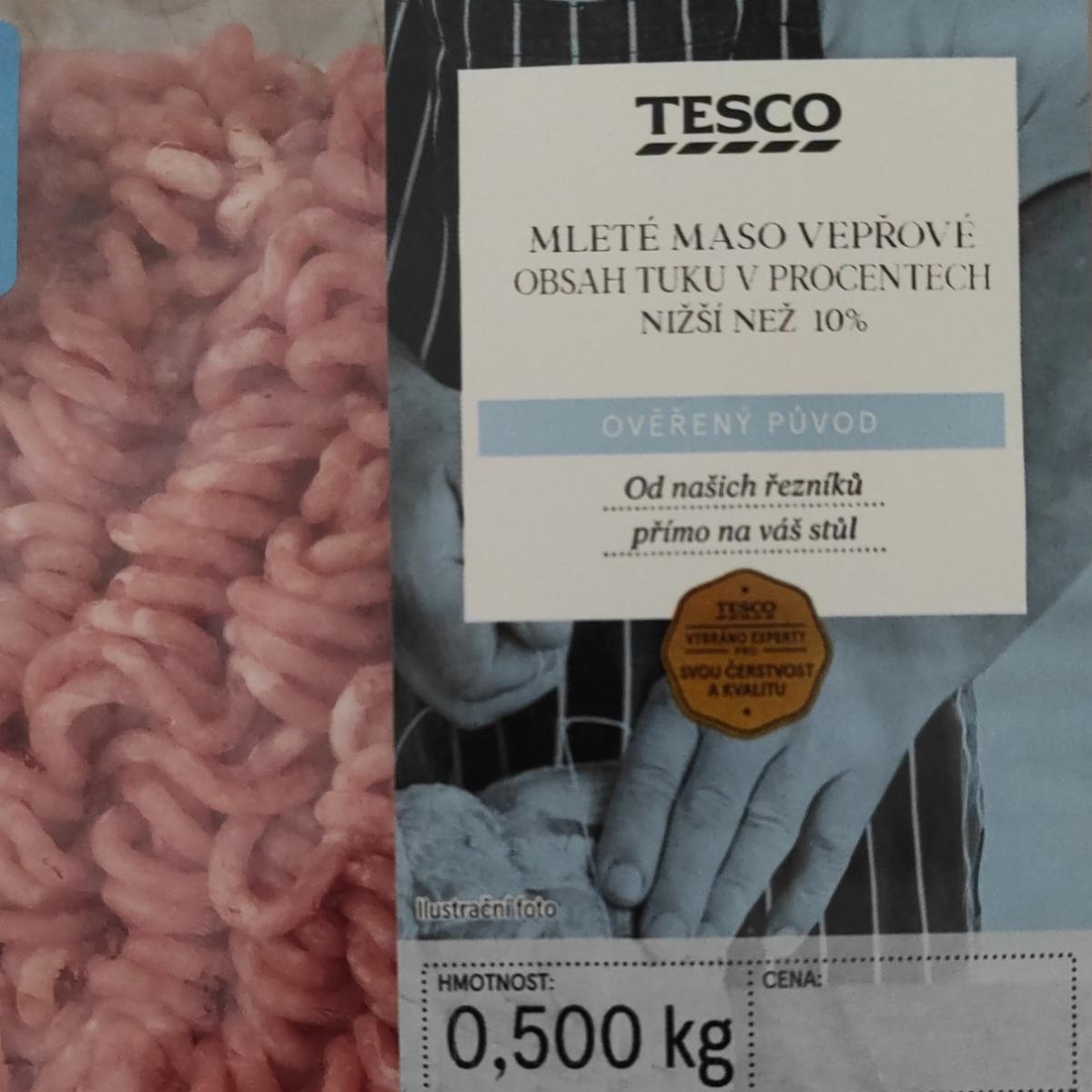 Fotografie - mleté maso vepřové obsah tuku nižší než 10% Tesco