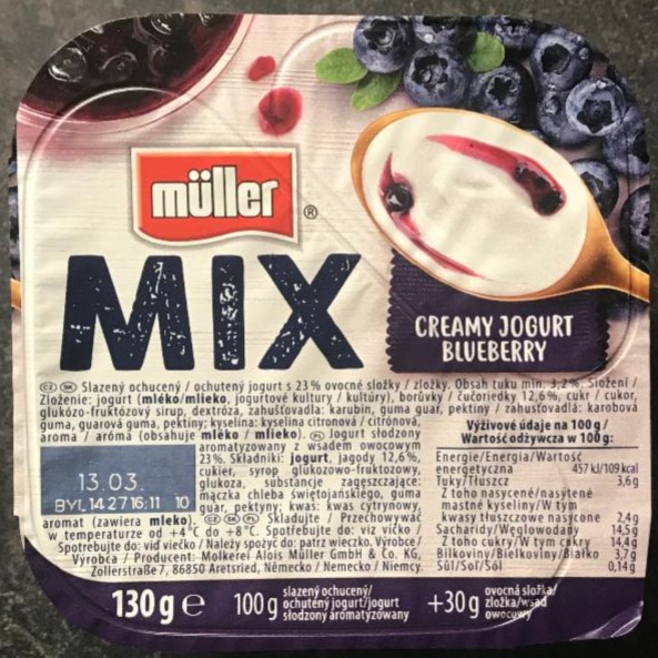 Fotografie - Mix Creamy jogurt Blueberry Müller