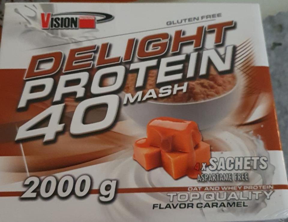 Fotografie - Delight Protein 40 Mash Flavor Caramel Vision Nutrition