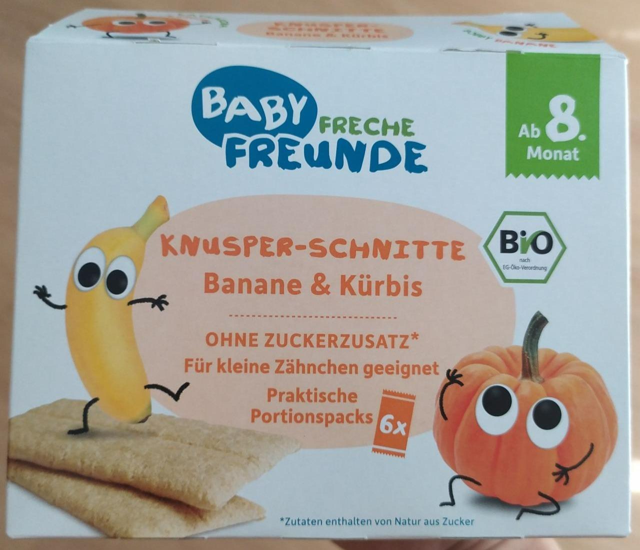 Fotografie - Knusper-Schnitte Banana & Kürbis Baby Freche Freunde