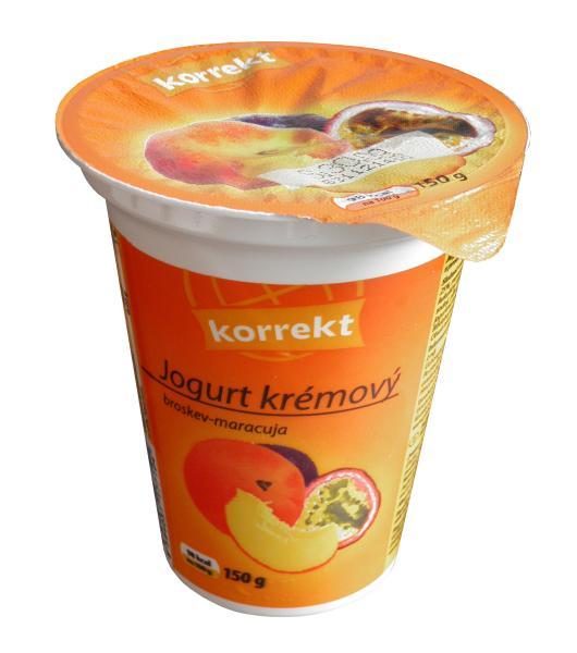 Fotografie - Korrekt krémový jogurt broskev a maracuja