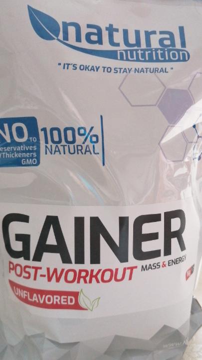 Fotografie - Post Work Out Gainer Unflavored Natural Nutrition