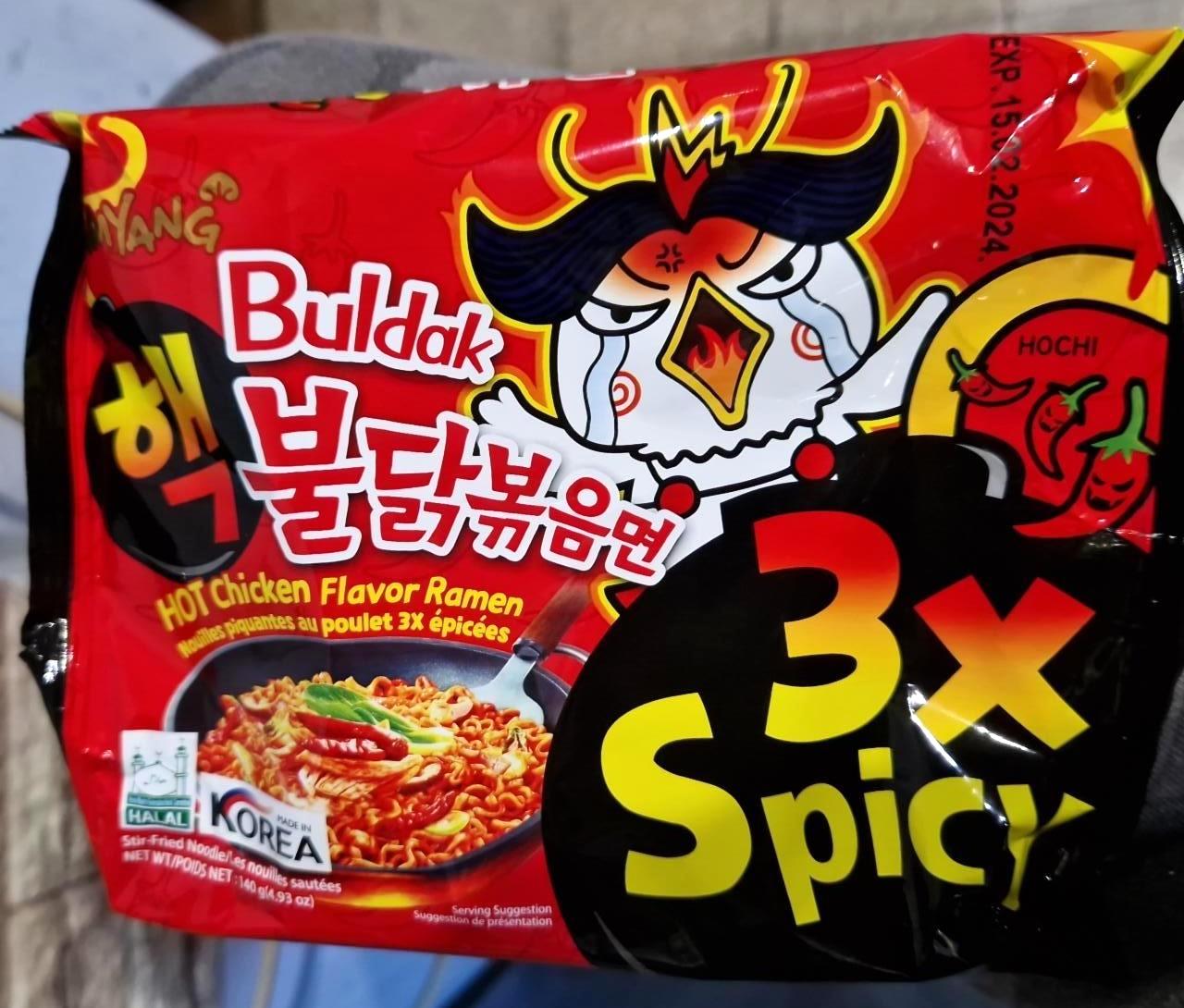 Fotografie - Buldak Hot Chicken Flavor Ramen 3x Spicy Samyang