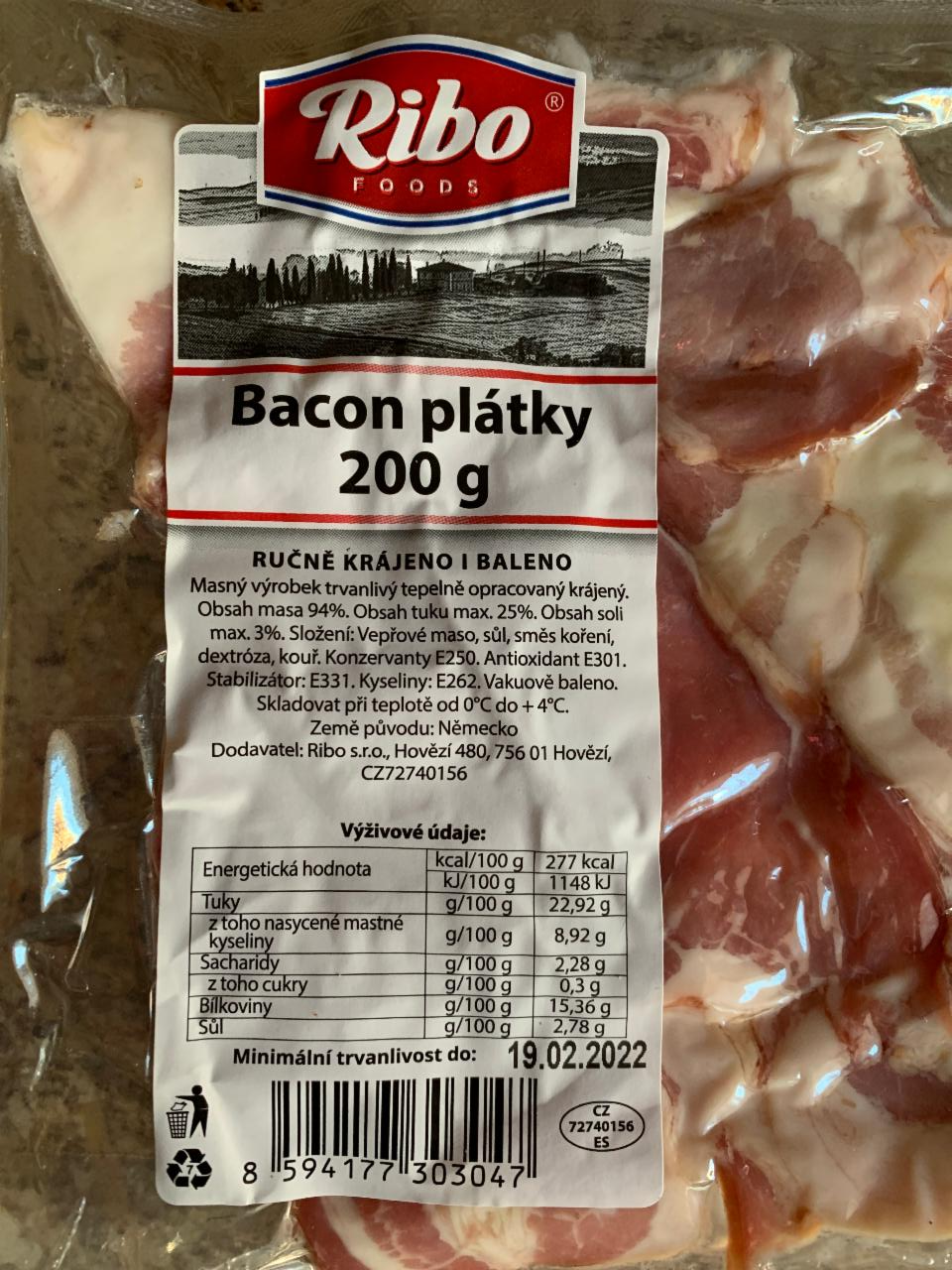 Fotografie - Bacon plátky Ribo foods