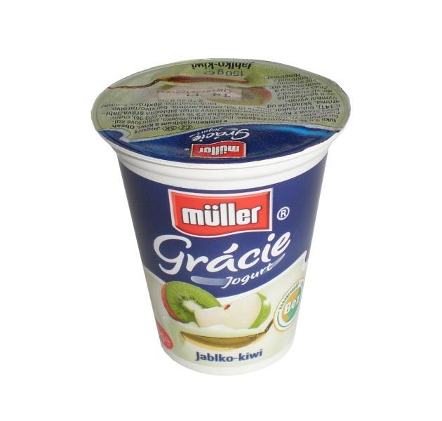 Fotografie - Müller jogurt Grácie jablko a kiwi