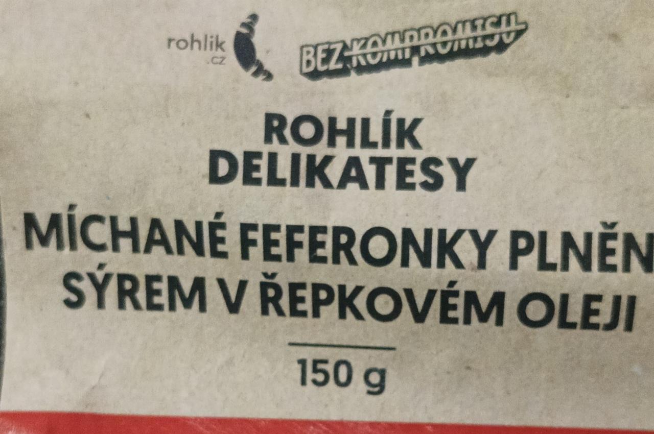 Fotografie - Míchané feferonky plněné sýrem v řepkovém oleji Rohlik.cz