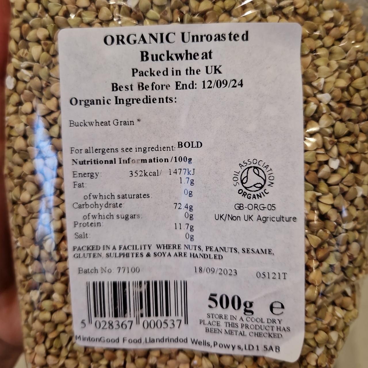 Fotografie - Organic Unroasted Buckwheat