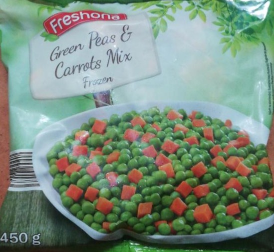 Fotografie - green peas & carrots mix Freshona