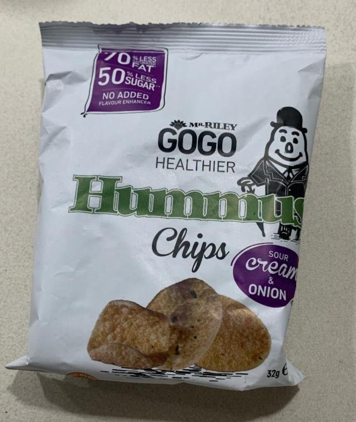 Fotografie - Gogo Healthier Hummus Chips cream & Onion Mr. Riley