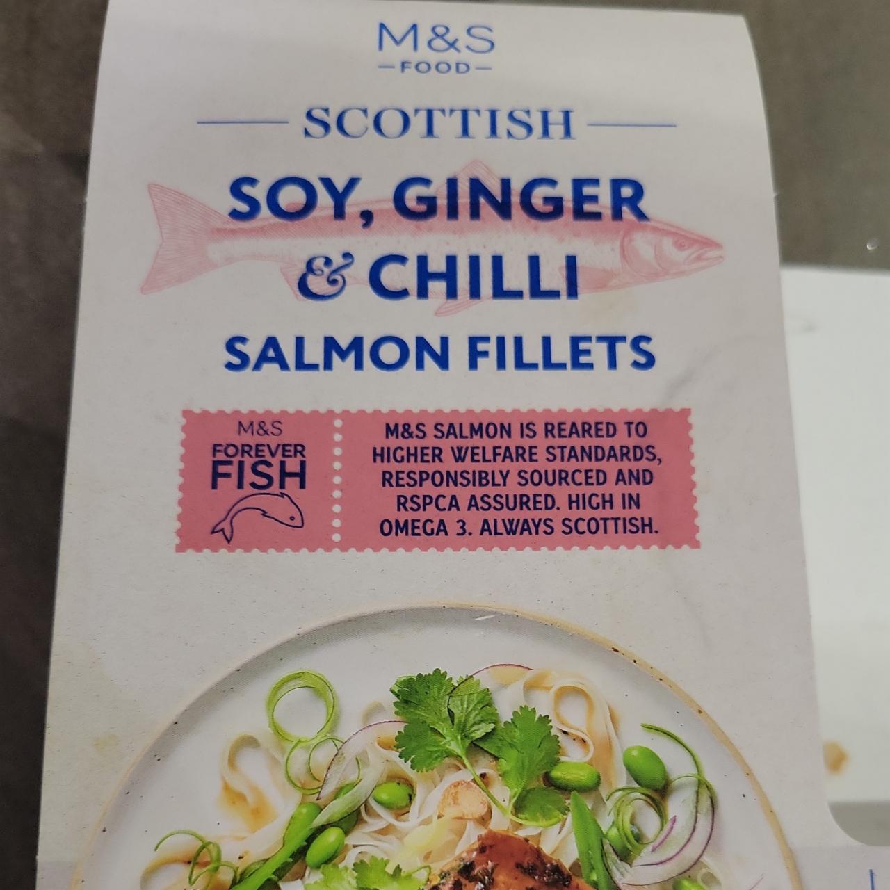 Fotografie - Scottish Soy, Ginger & Chilli Salmon Fillets M&S Food