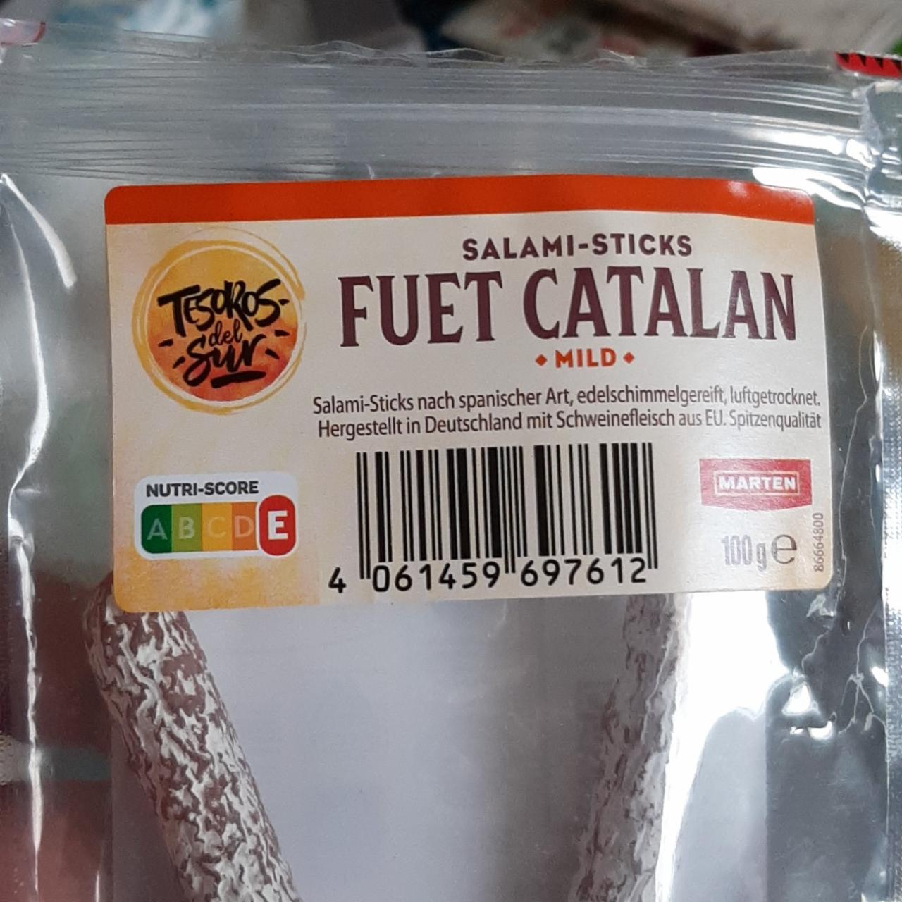 Fotografie - Salami-Sticks Fuet Catalan mild Tesoros del Sur