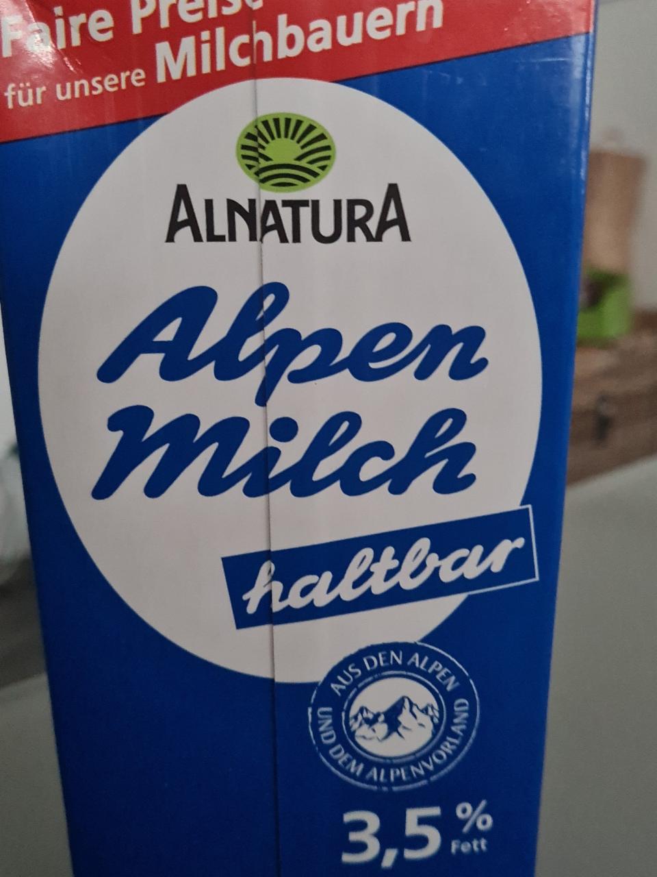 Fotografie - Bio Alpen milch 3,5% Alnatura