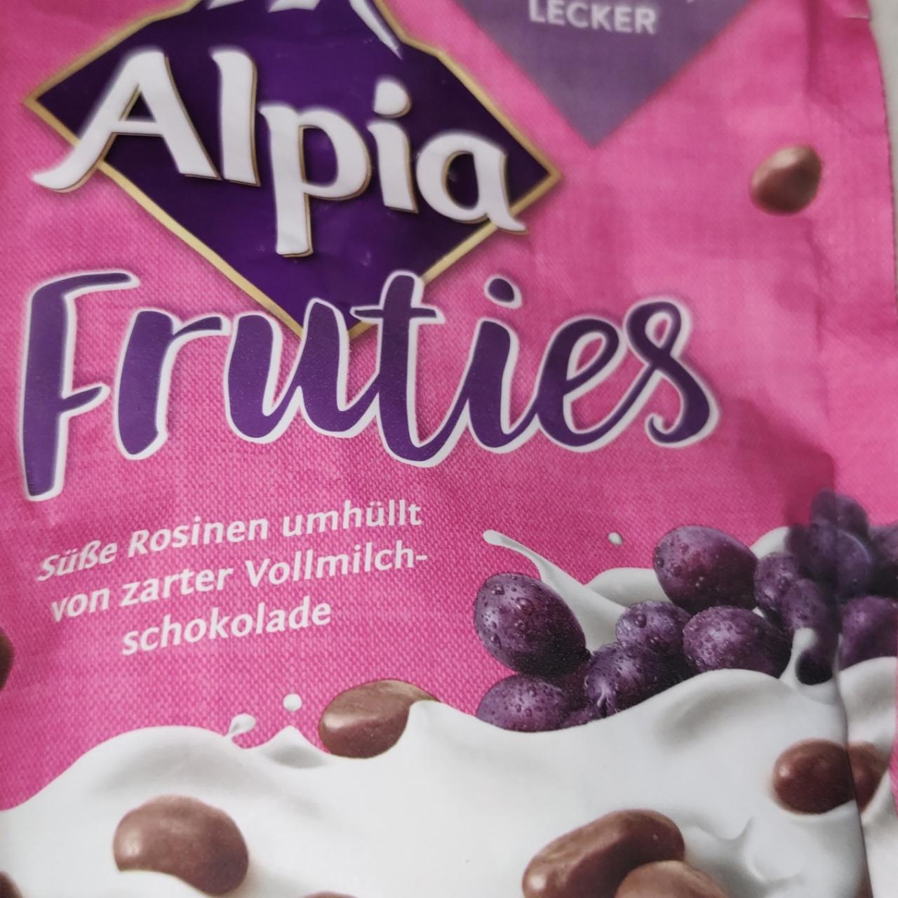 Fotografie - Alpia Fruties Rozinky v mléčné čokoládě