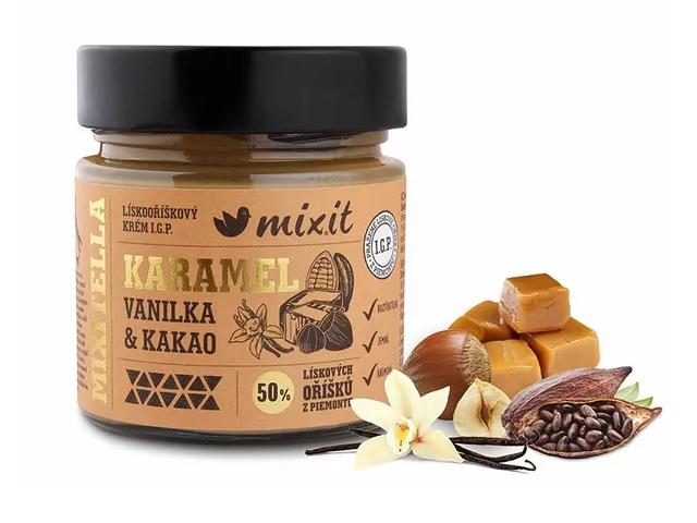 Fotografie - Mixitella Karamel Vanilka & Kakao Lískový oříšek z Piemontu Mixit