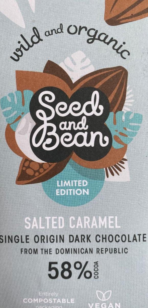 Fotografie - Salted Caramel single origin dark chocolate 58% cocoa Seed and Bean