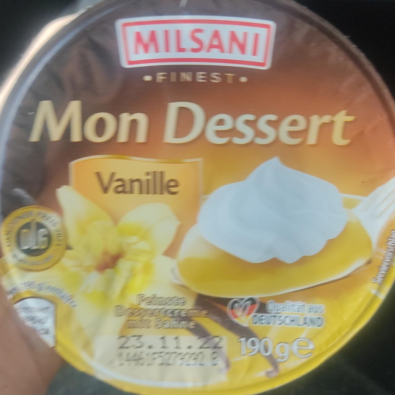 Fotografie - Mon Dessert Vanille Creme mit Sahne Milsani