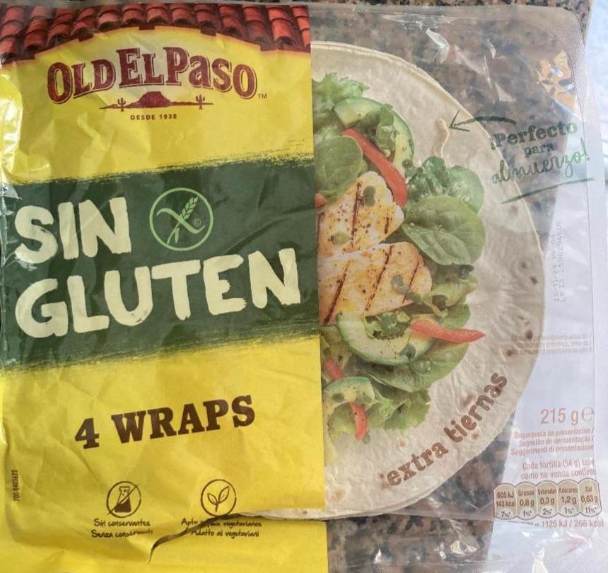 Fotografie - Sin gluten 4 wraps extra tiernas Old El Paso