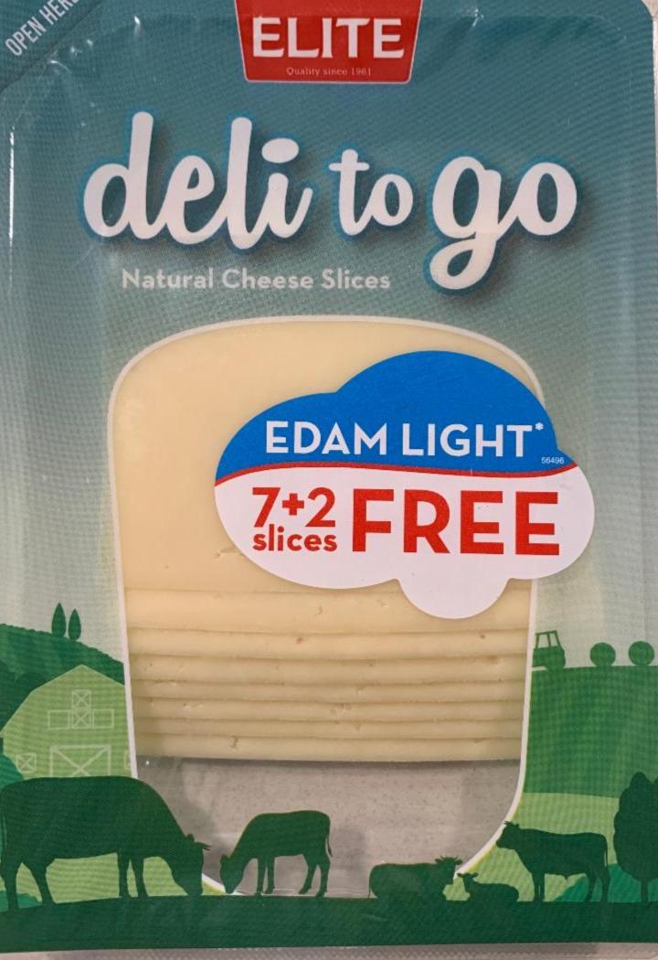 Fotografie - Deli to go Natural Cheese Slices Edam Light Elite
