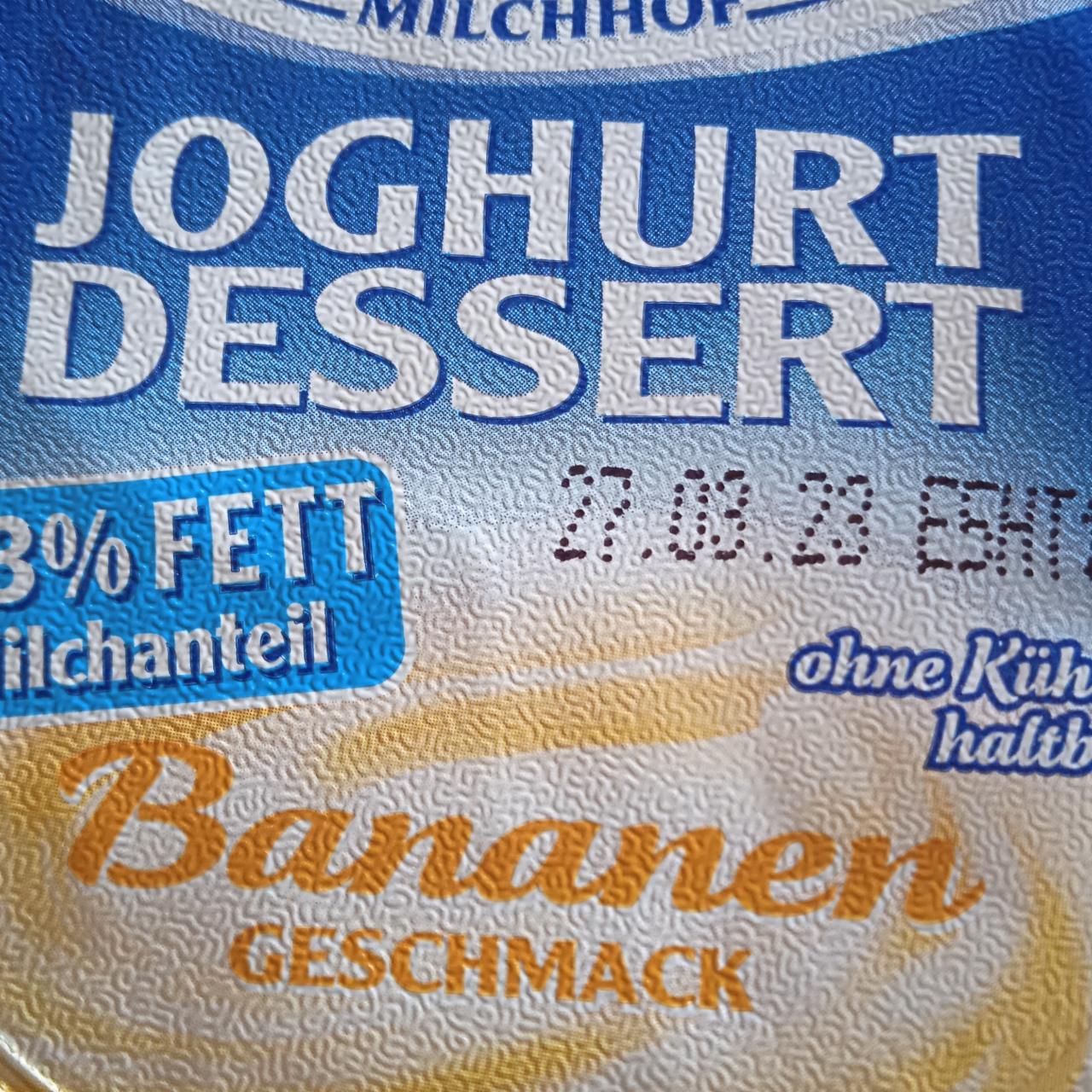 Fotografie - Joghurt dessert bananen Mertinger Milchhof