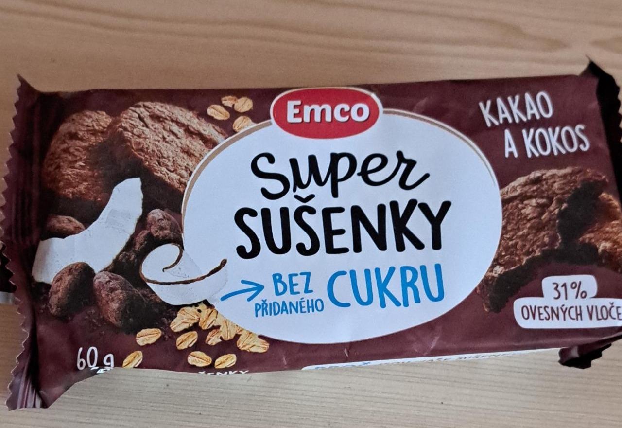 Fotografie - Super sušenky bez přidaného cukru kakao a kokos Emco