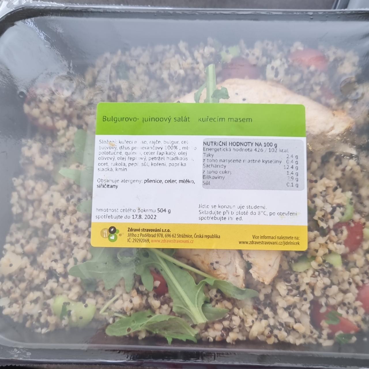 Fotografie - Bulgurovo quinoový salát s kuřecím masem Zdravé stravování