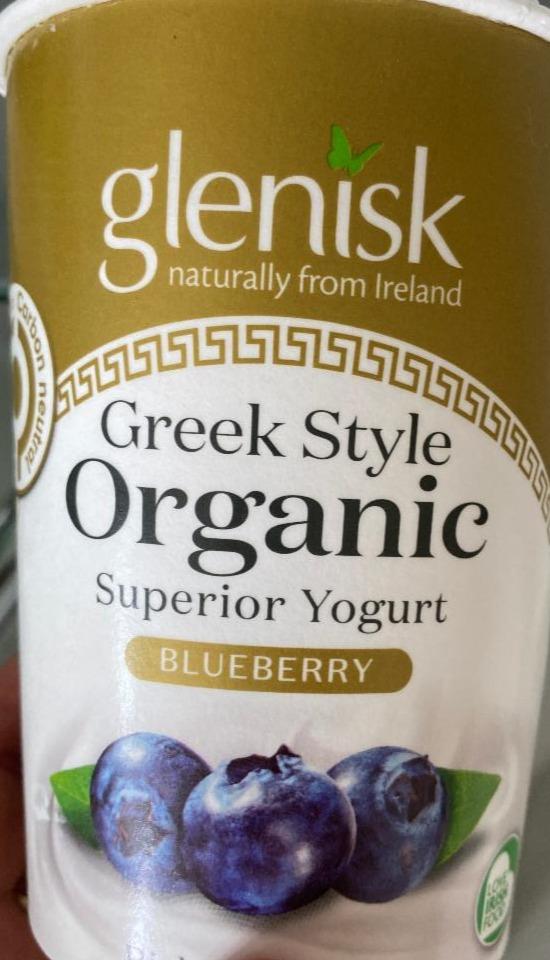 Fotografie - Greek style organic superior yogurt blueberry
