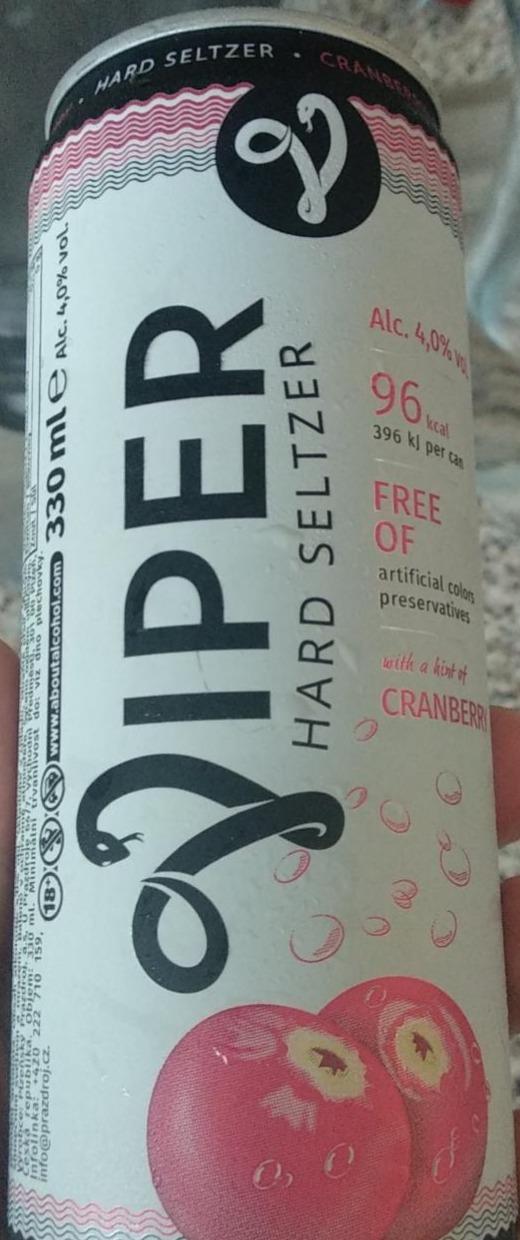 Fotografie - Viper hard seltzer with a hint of Cranberry