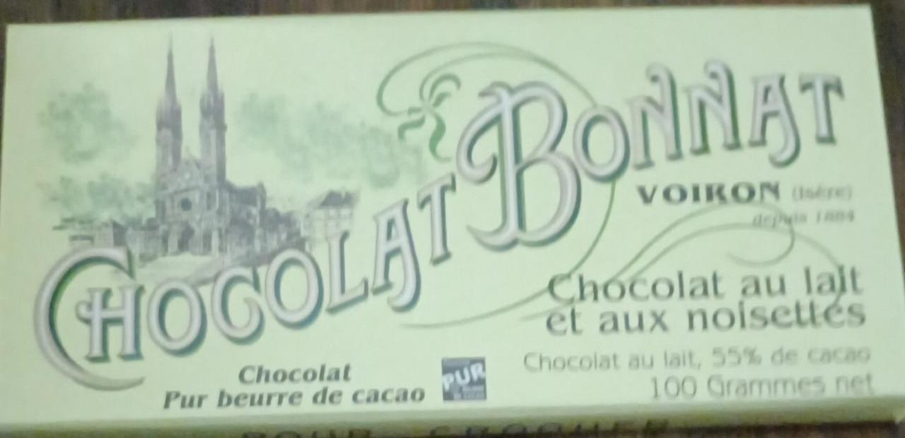 Fotografie - Chocolat au lait et aux noisettes Chocolat Bonnat