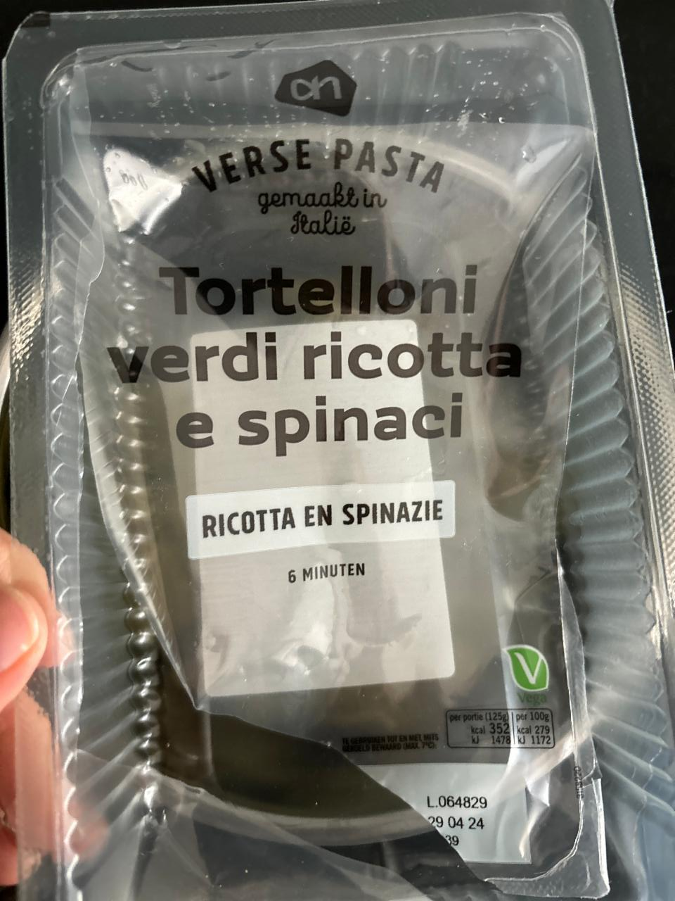 Fotografie - Verse pasta Tortelloni verdi ricotta e spinaci Albert Heijn