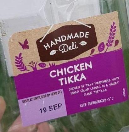 Fotografie - Chicken Tikka wrap Handmade Deli