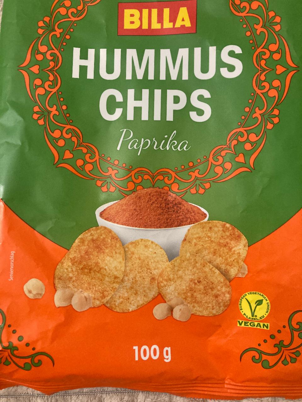Fotografie - Hummus Chips Paprika Billa