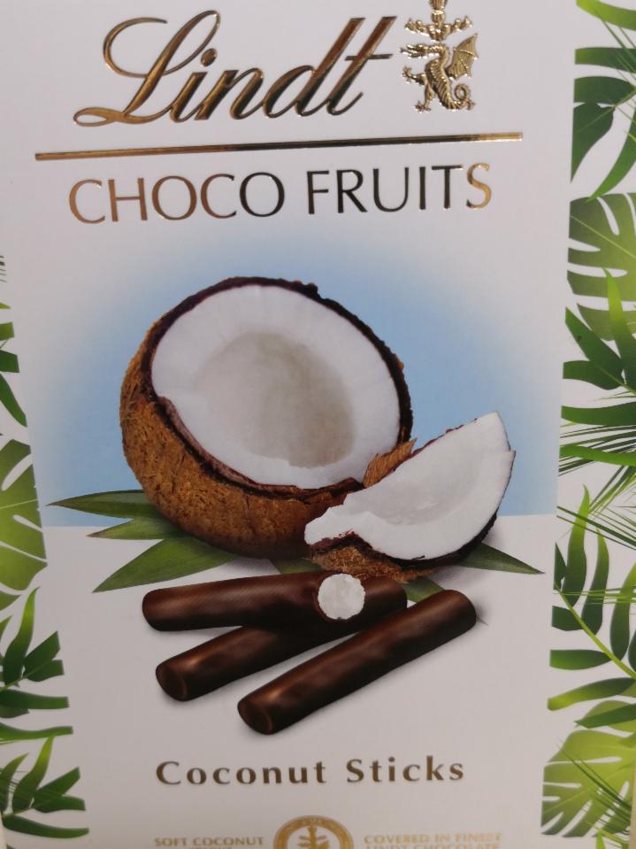 Fotografie - choco fruits coconut Sticks Lindt