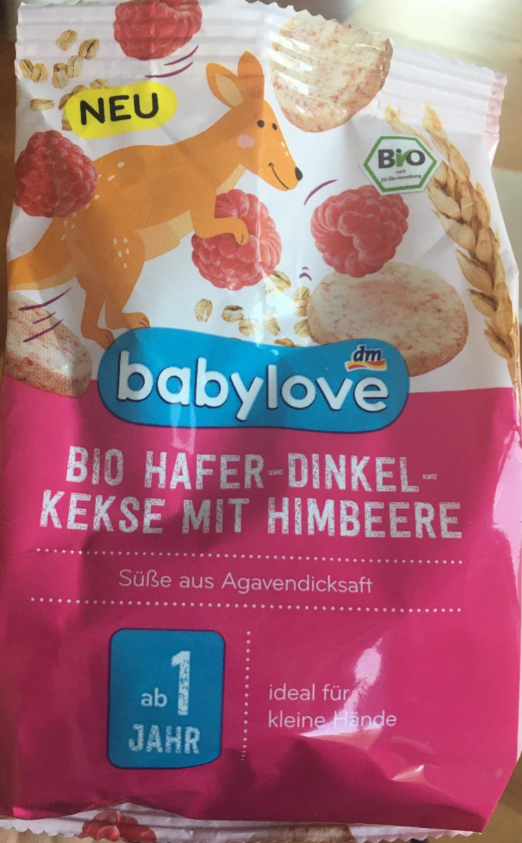 Fotografie - Bio Hafer-Dinkel-Kekse mit Himbeere Babylove