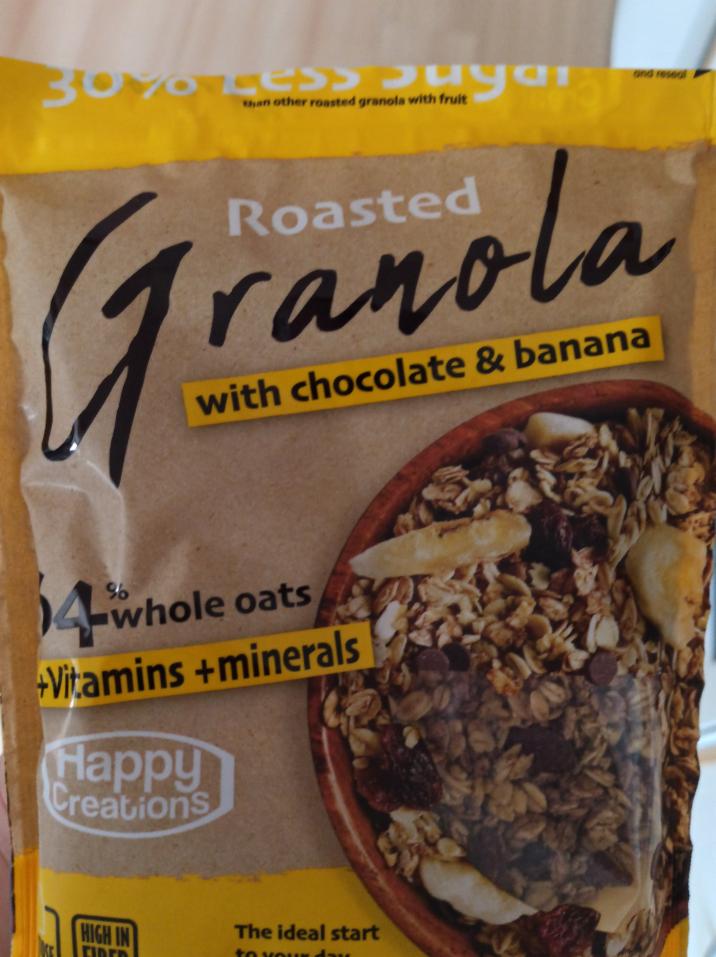 Fotografie - Roasted Granola with chocolate & banana Happy creations