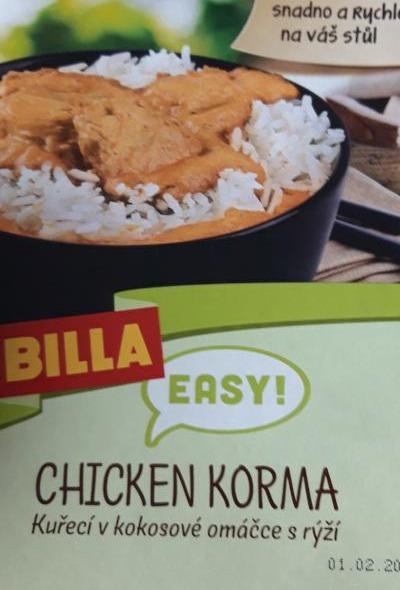 Fotografie - Chicken Korma (kuřecí v kokosové omáčce s rýží) Billa Easy