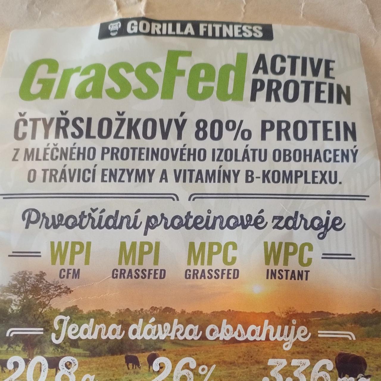 Fotografie - GrassFed Active Protein Gorilla vanilka Fitness