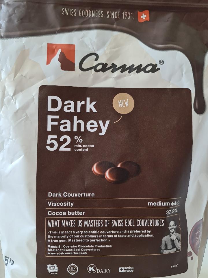 Fotografie - Dark Fahey 52% cocoa Carma
