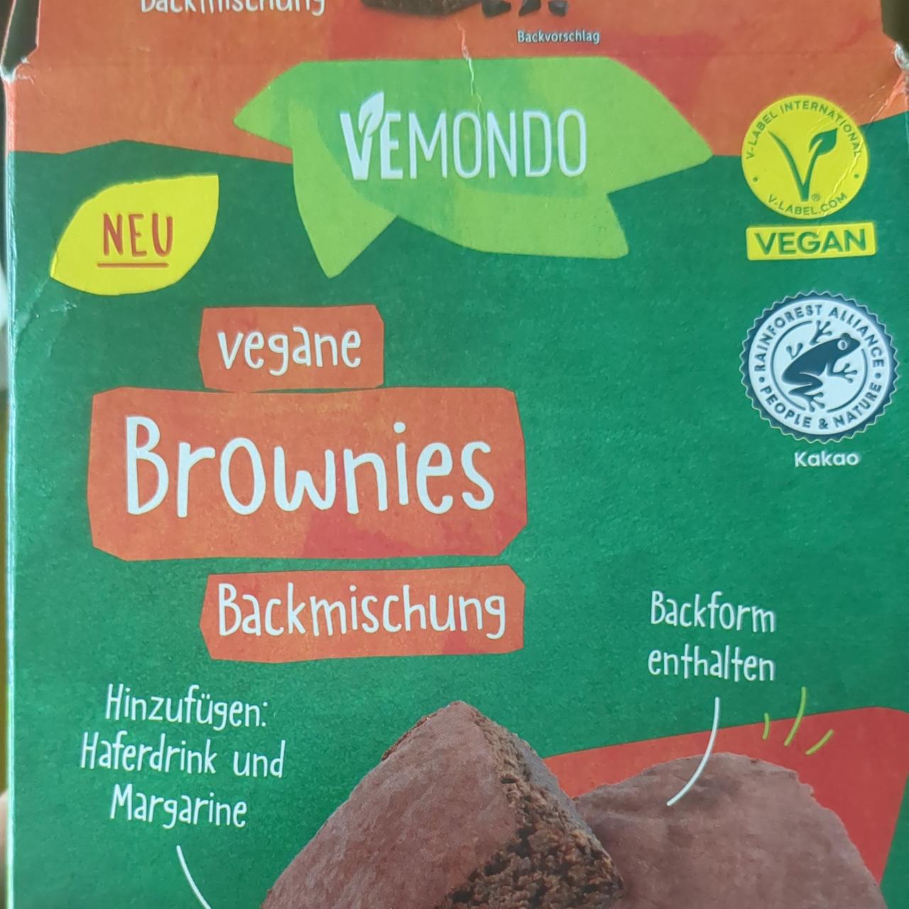 Fotografie - Vegane Brownies Backmischung Vemondo