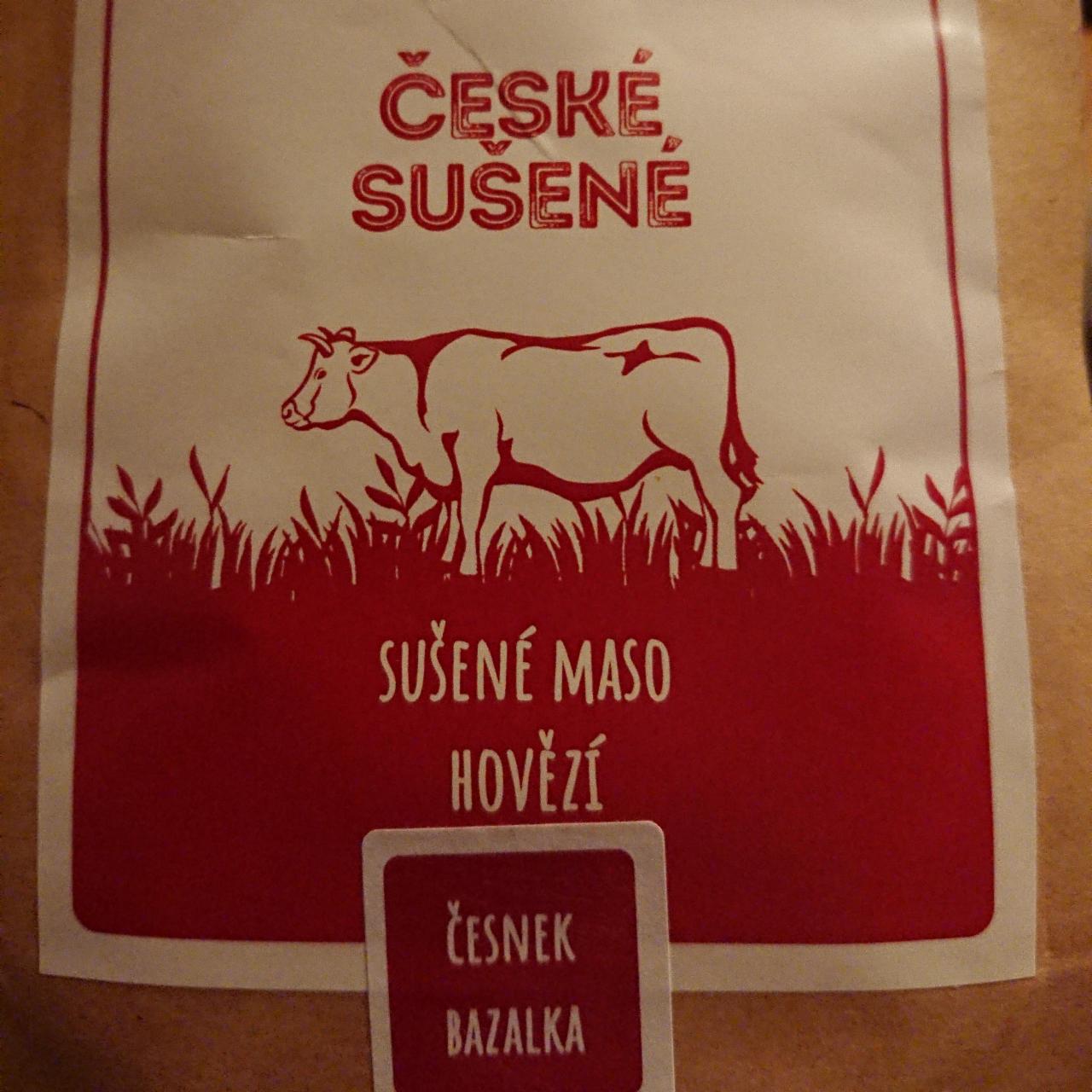 Fotografie - Sušené maso Hovězí česnek bazalka České sušené
