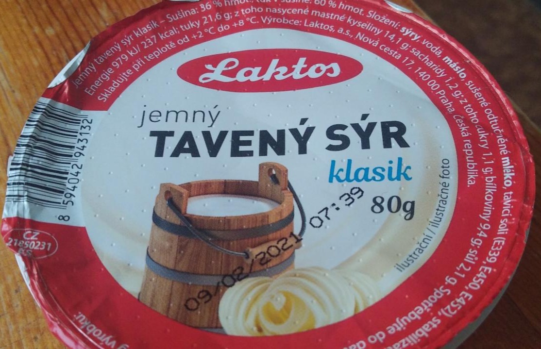 Fotografie - Jemný tavený sýr klasik Laktos