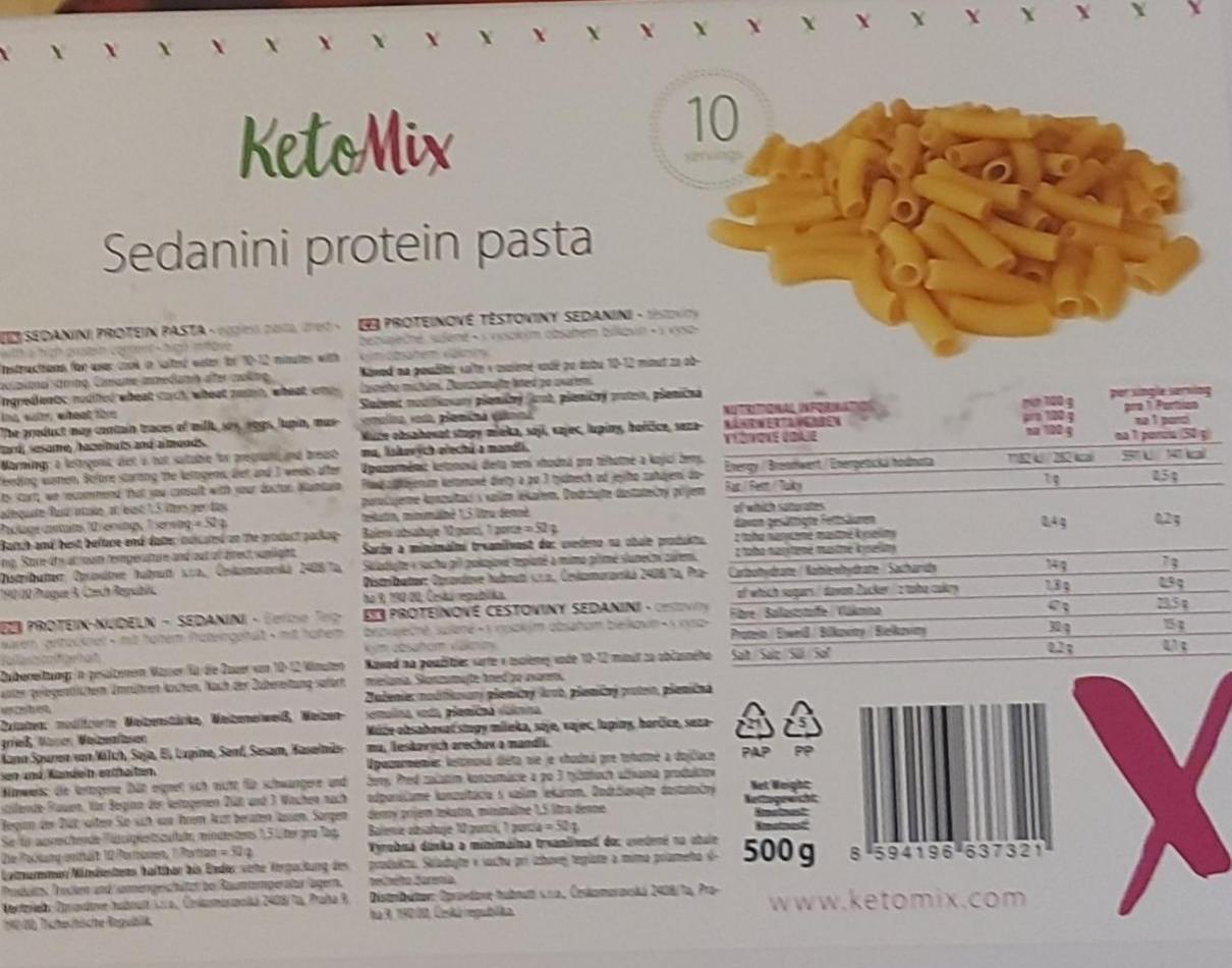 Fotografie - Sedanini protein pasta KetoMix