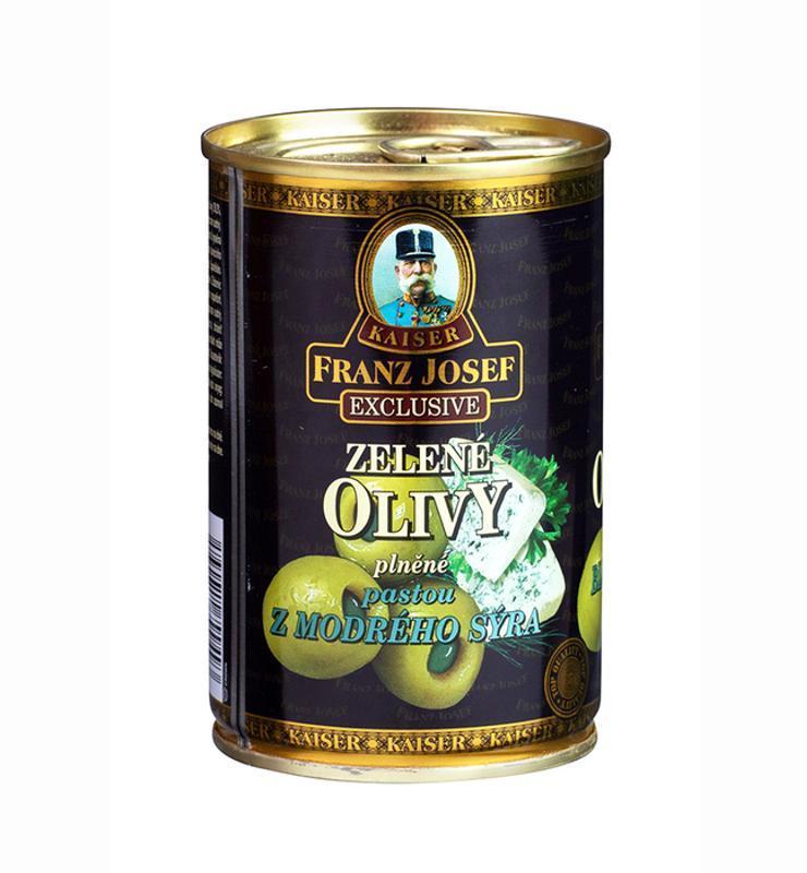 Fotografie - Zelené olivy plněné pastou z modrého sýra Kaiser Franz Josef exclusive
