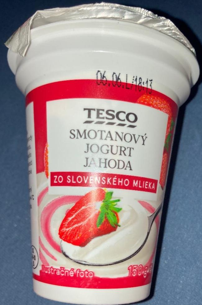 Fotografie - Smotanový jogurt jahoda Tesco