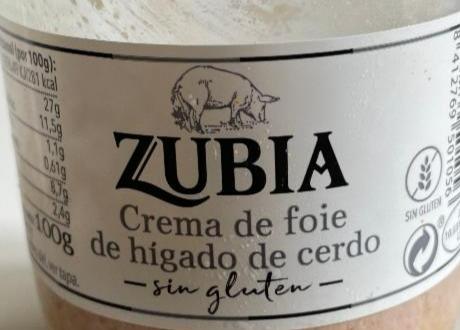 Fotografie - Crema de foie de higado de cerdo Zubia