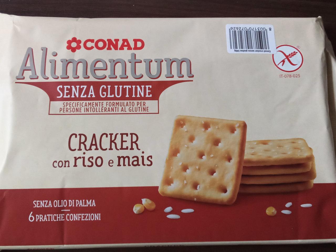 Fotografie - Alimentum cracker con riso e mais Conad